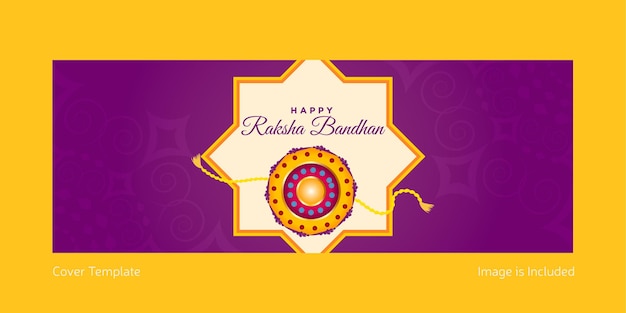 Indiase festival happy raksha bandhan voorbladsjabloon