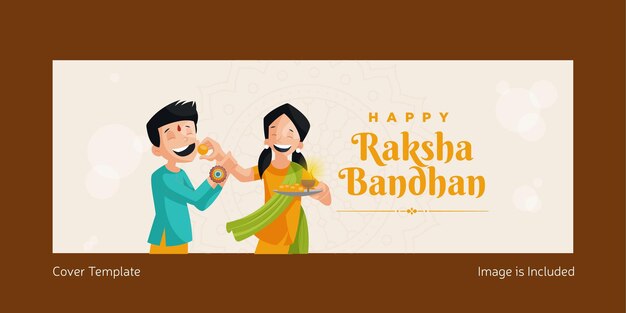 Indiase festival Happy Raksha Bandhan voorbladsjabloon