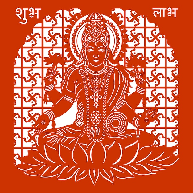 Indiase God Laxmi mata Vector