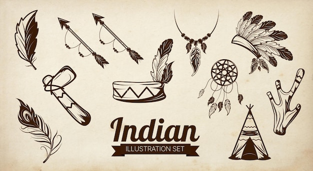 Vector indiase illustratieset