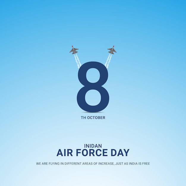 Indiase luchtmacht dag vectorillustratie