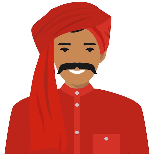 Indiase man gezicht avatar