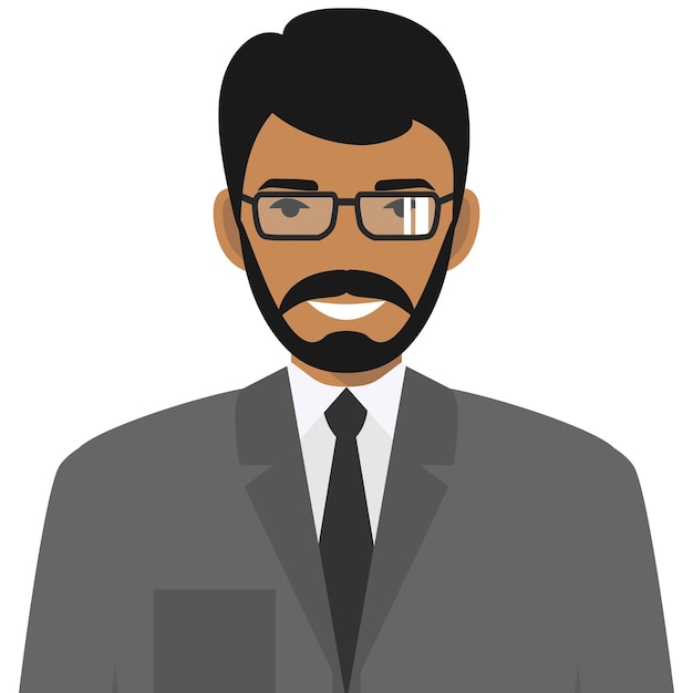 Vector indiase man gezicht avatar