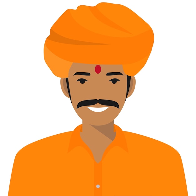 Indiase man gezicht avatar