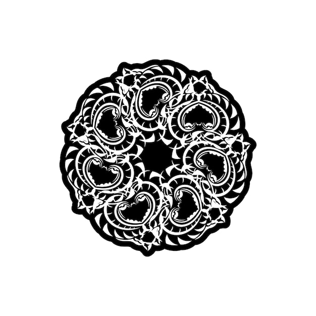 Indiase mandala logo zwart-wit logo Weven ontwerpelementen Yoga logo's vector