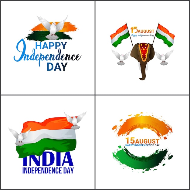 Indiase onafhankelijkheidsdag design collectie