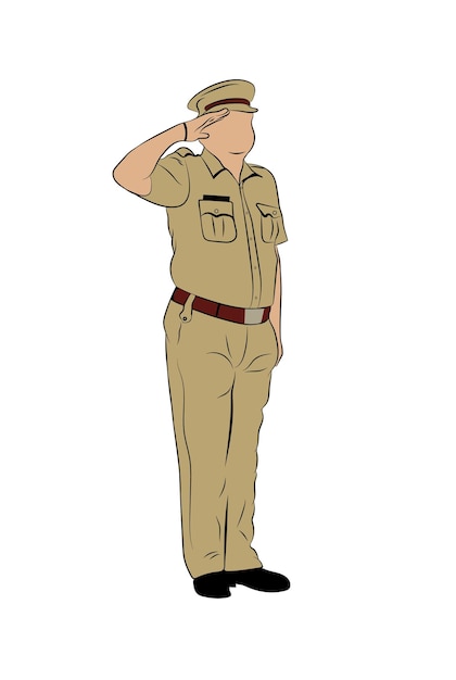 Indiase politieagent in uniform.