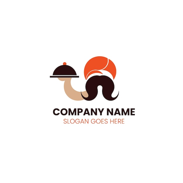 Indiase rajasthani-restaurants met schotelpictogram logo