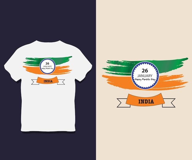 Indiase Republiek dag typografie T shirt Design met Vector