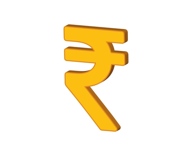 Vector indiase rupee valuta teken 3d vector illustratie