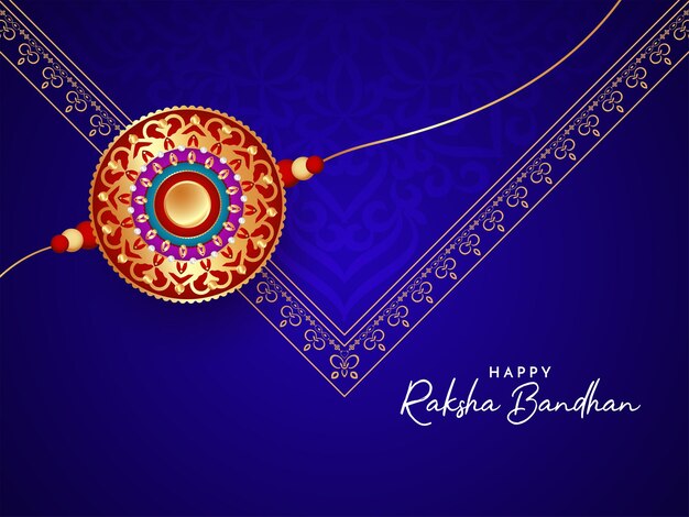 Vector indiase traditionele festival happy raksha bandhan wenskaart ontwerp vector