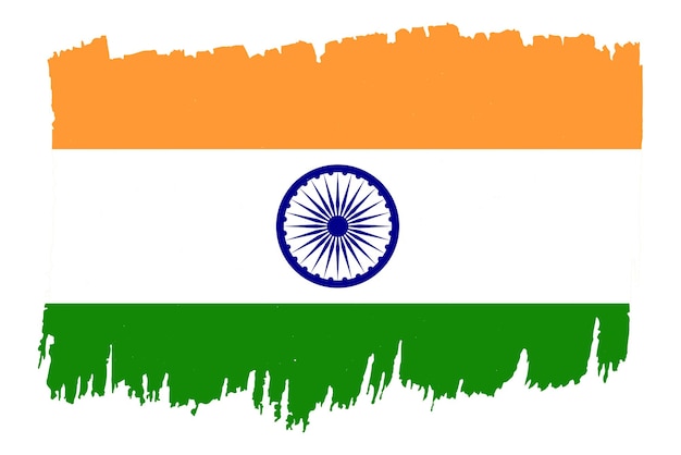 Indiase vlag in penseelstreepseffect