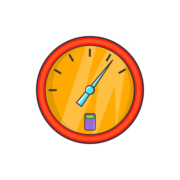 Indicator fuel device icon in cartoon style on a white background