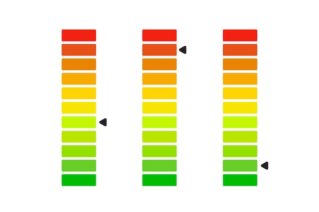 Vector indicatorpictogrammen per kleur platte kleur verticale indicatorpictogrammen vectorpictogrammen