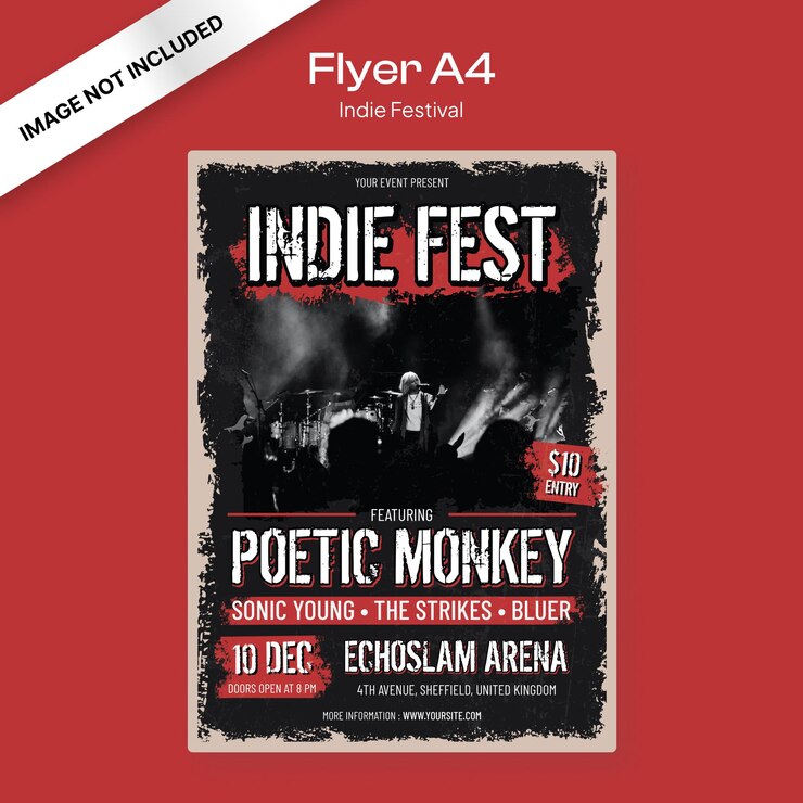 Vector indie fest flyer