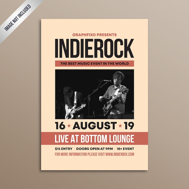 Indie rock concert poster