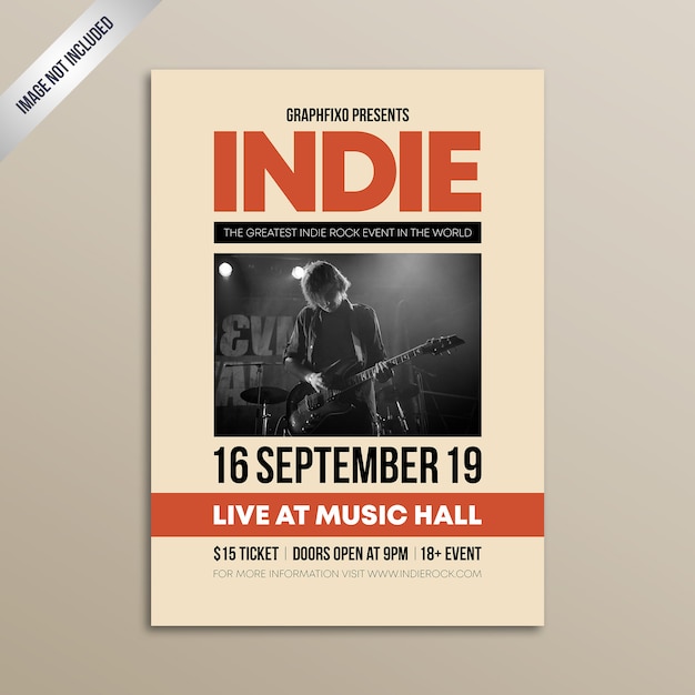 Indie rock music festival poster