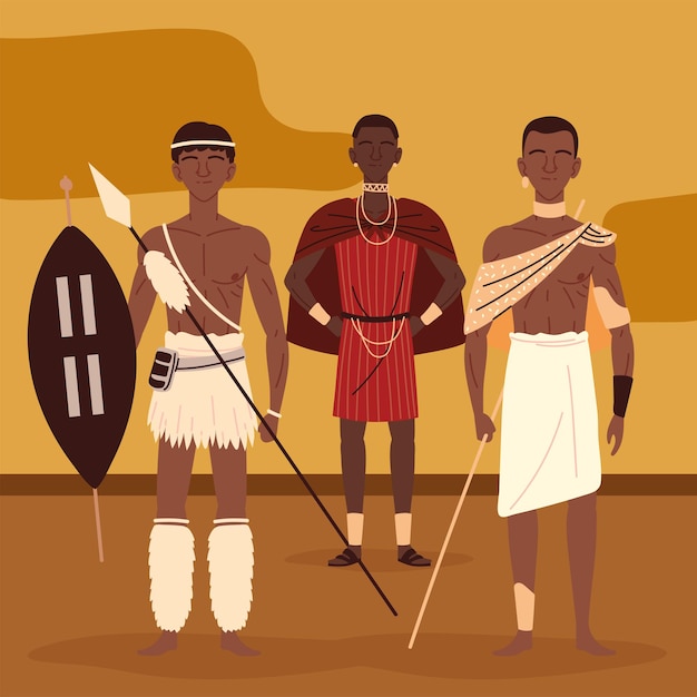 Uomini africani indigeni