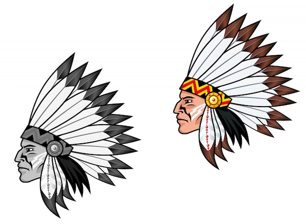 入れ墨デザインのための民族衣装の先住民