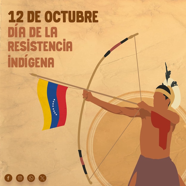 Vector indigenous resistance venezuela