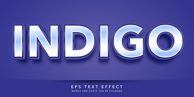 indigo 3d editable text effect