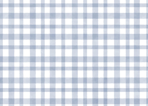 Vettore il plaid dell'acquerello blu navy indaco ripete il modello senza cuciture