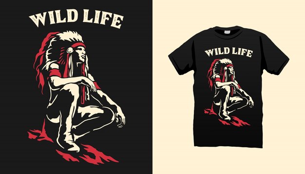 Indisch Apache T-shirtontwerp