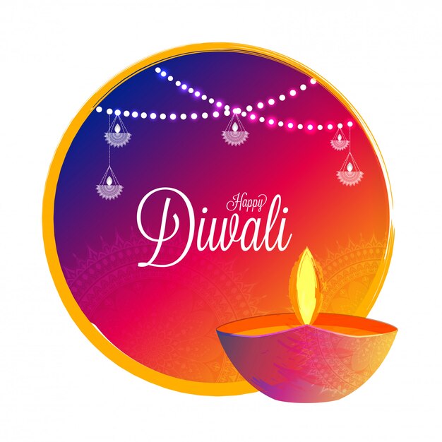 Vector indisch festival, gelukkig diwali-concept.