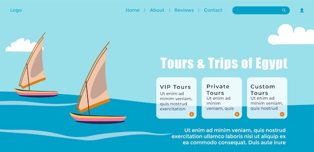 벡터 이집트 여행을 위한 개인 및 개인 vip 투어