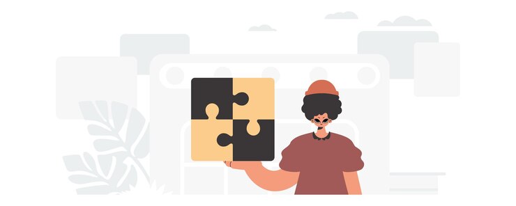 Vector the individual is holding a daze collect work subject trendy style vector illustration