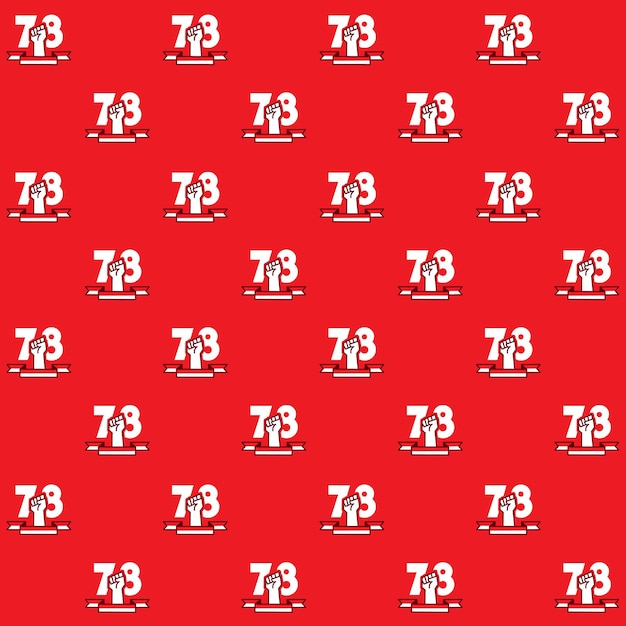 Vector indonesia 78th independence day vector seamless pattern