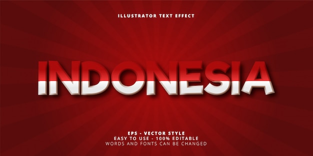 indonesia editable text effect