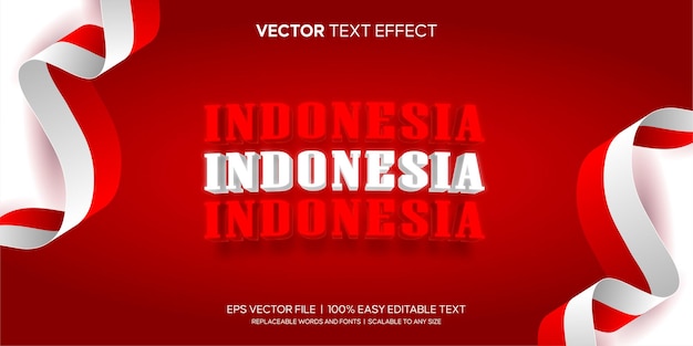 Indonesia modificabile effetto di testo