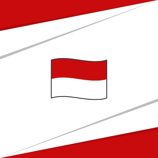 Modello di disegno astratto della bandiera dell'indonesia bandiera del giorno dell'indipendenza dell'indonesia bandiera dell'indonesia dei social media