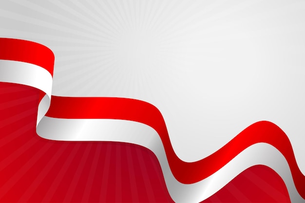 Vector indonesia flag background template with free space for text