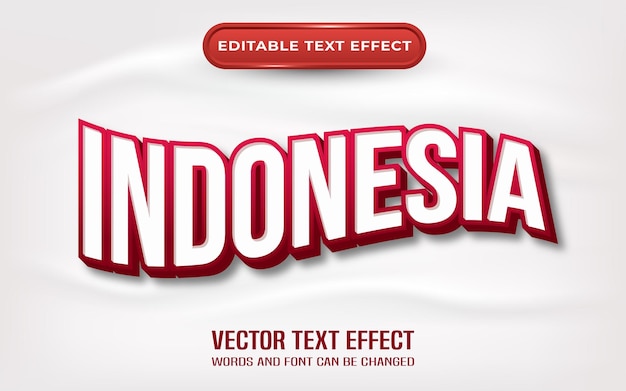 Effetto del testo della bandiera dell'indonesia
