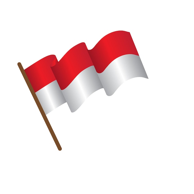 indonesia flag vector illustration design template