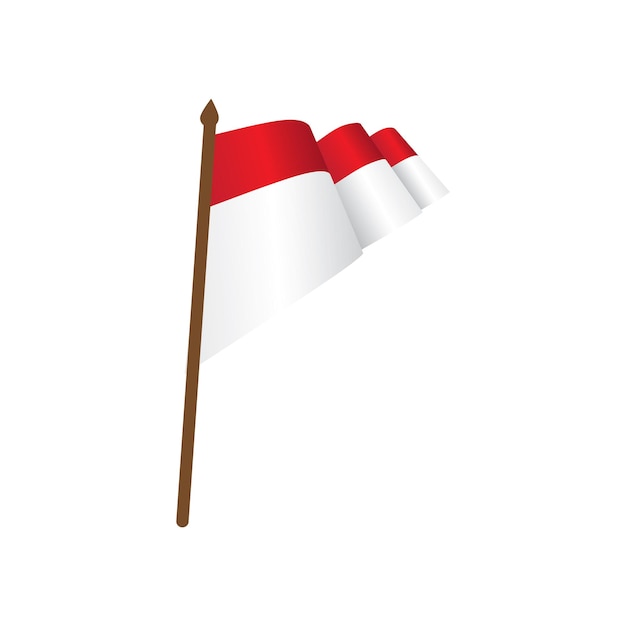 Vector indonesia flag vector illustration design template