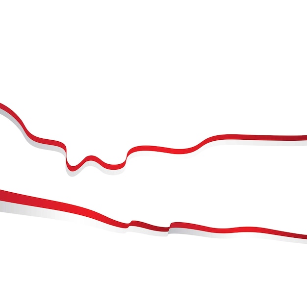 Векторная иллюстрация флага Индонезии