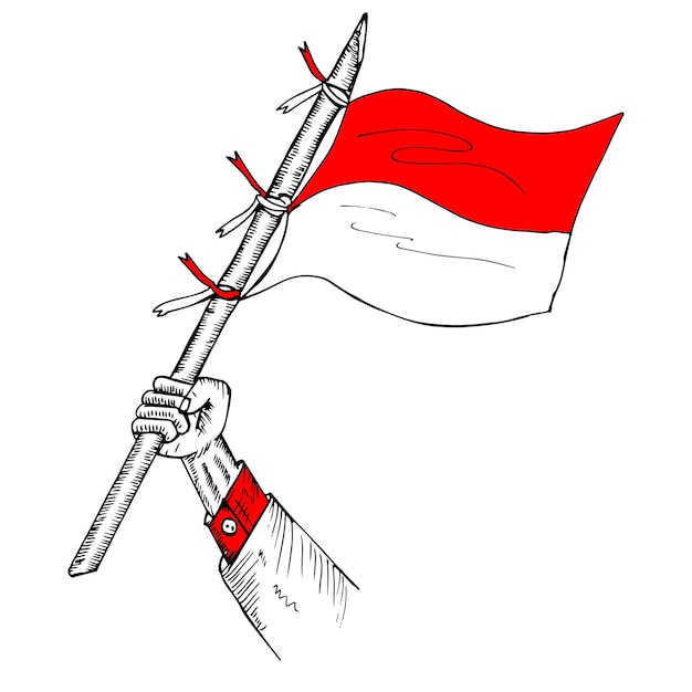 Festa dell'indipendenza dell'indonesia 17 agosto poster vettoriale