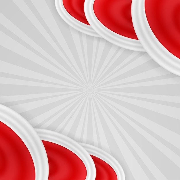 Indonesia Independence Day Background with Realistic Flag