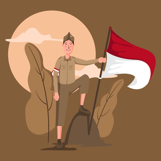 Vector indonesia independence day background