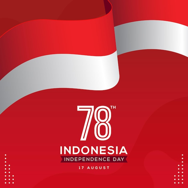 Indonesia Independence day banner celebration