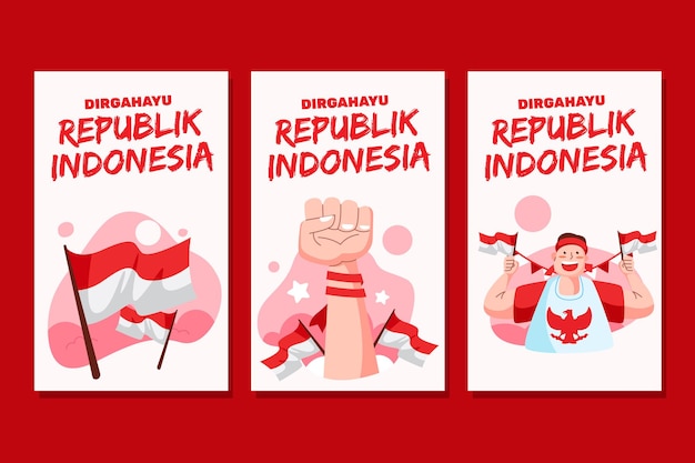 Indonesia independence day banner