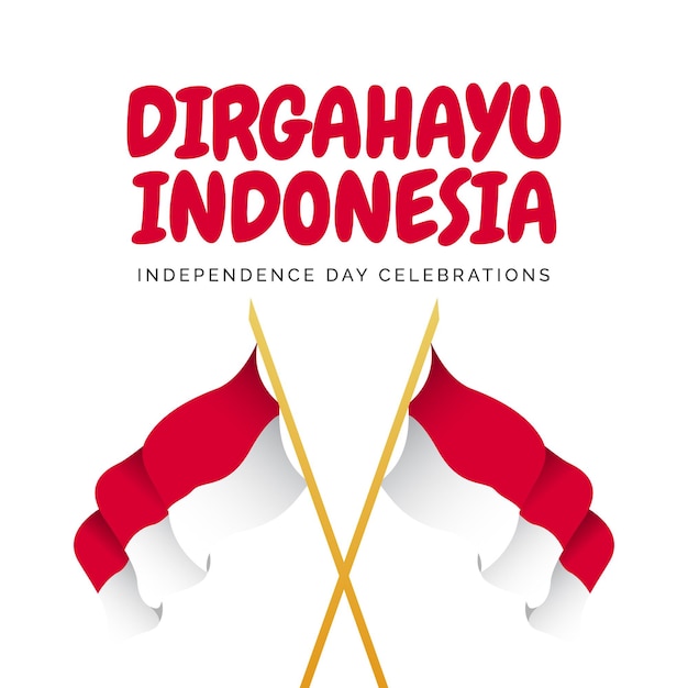 Vector indonesia independence day banners template