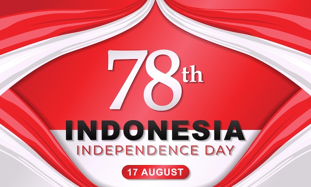 Indonesia independence day celebration elegant background