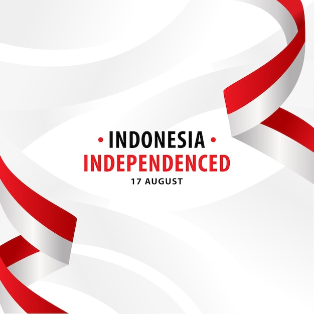 インドネシア独立記念日デザインテンプレート