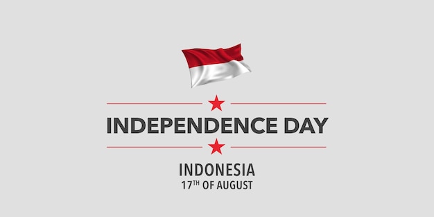 Indonesia independence day greeting card.