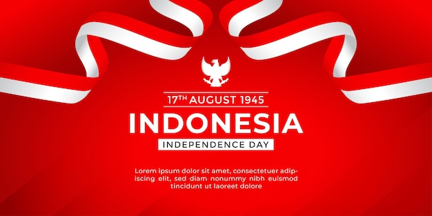 ベクトル インドネシア独立記念日 インドネシアの背景 インドネシアの国旗 赤白