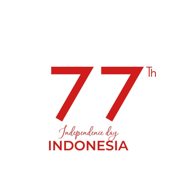 Vettore logo del giorno dell'indipendenza dell'indonesia